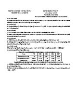 Đề thi chọn học sinh giỏi môn Địa lí lớp 9 - Năm học 2015-2016 - Trường THCS Mỹ Hưng